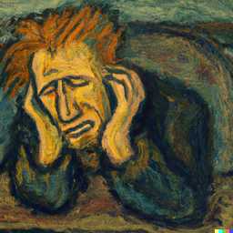 a representation of anxiety, painting by Vincent van Gogh generated by DALL·E 2